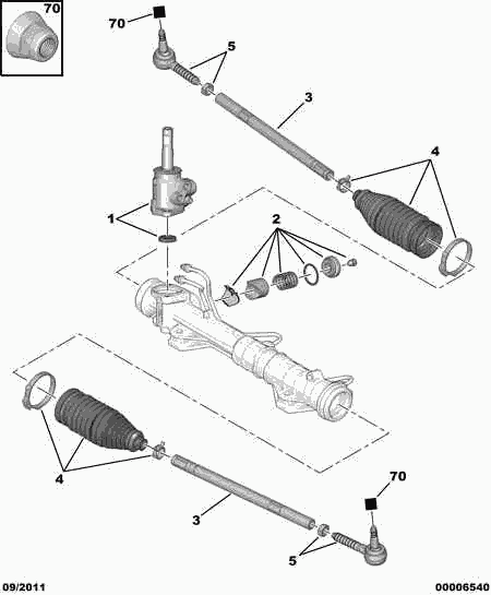 CITROËN (DF-PSA) 3812.E5 - Осевой шарнир, рулевая тяга autospares.lv