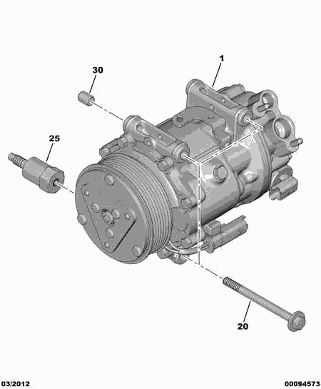 CITROËN 6453.RV - Компрессор кондиционера autospares.lv