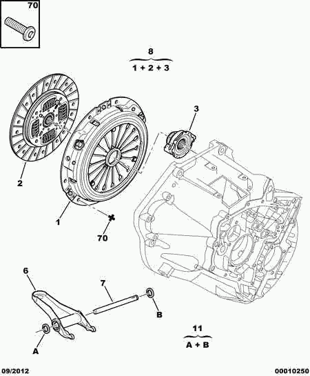 PEUGEOT 2050.V6 - Комплект сцепления autospares.lv