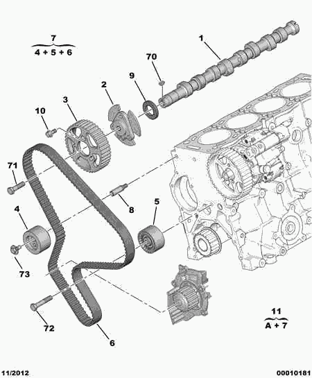 PEUGEOT 0831.K9 - Комплект зубчатого ремня ГРМ autospares.lv