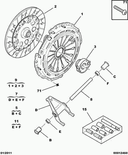 CITROËN 2052.61 - Комплект сцепления autospares.lv