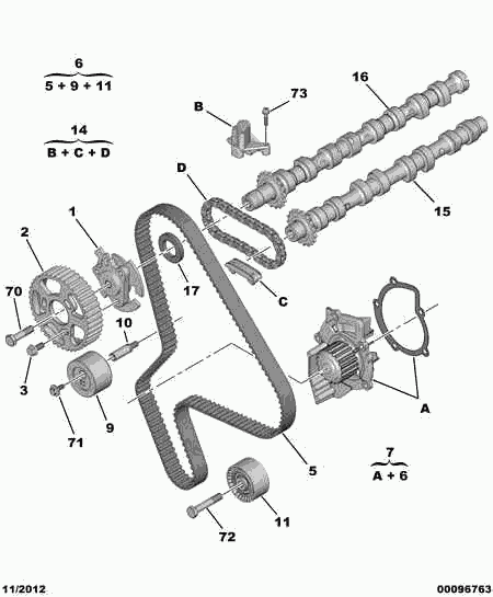 CITROËN 0831.S3 - Комплект зубчатого ремня ГРМ autospares.lv