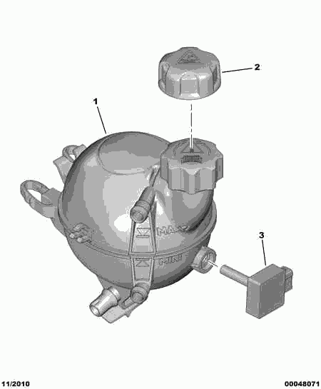 CITROËN 1307 YT - Компенсационный бак, охлаждающая жидкость autospares.lv