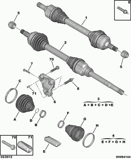 CITROËN 3272 EX - Приводной вал autospares.lv