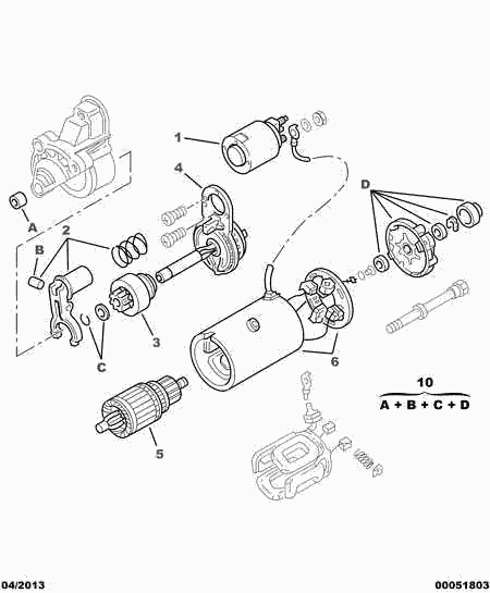 CITROËN 5836 58 - Тяговое реле, соленоид, стартер autospares.lv