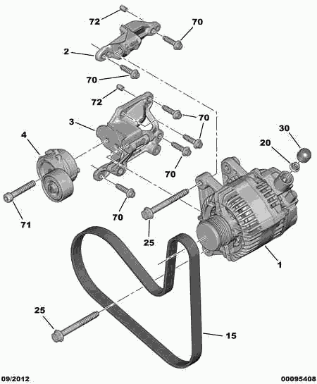 PEUGEOT 96 758 744 80 - Поликлиновой ремень autospares.lv