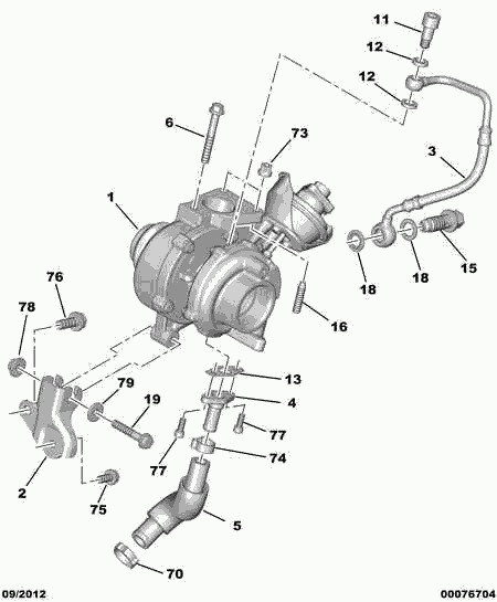 Alfa Romeo 0375P4* - Картридж турбины, группа корпуса компрессора autospares.lv