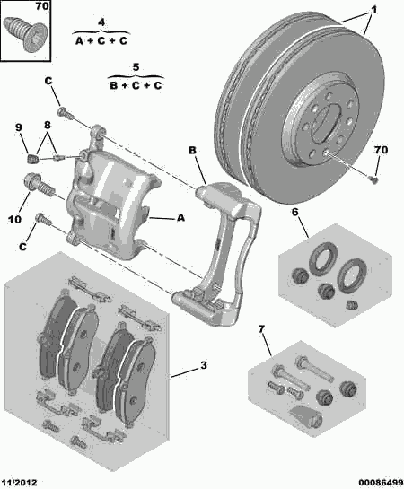 CITROËN 4249 87 - Тормозной диск autospares.lv