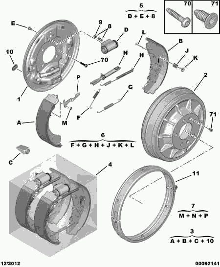 FIAT 4242 21 - Комплект тормозных колодок, барабанные autospares.lv