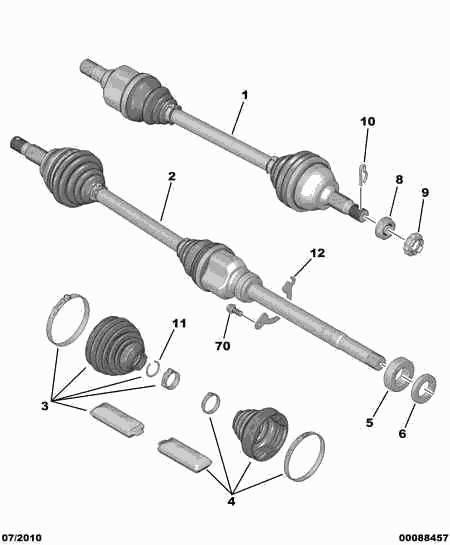 CITROËN/PEUGEOT 3272 XL - Приводной вал autospares.lv