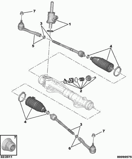 PEUGEOT 3812.F4 - Осевой шарнир, рулевая тяга autospares.lv