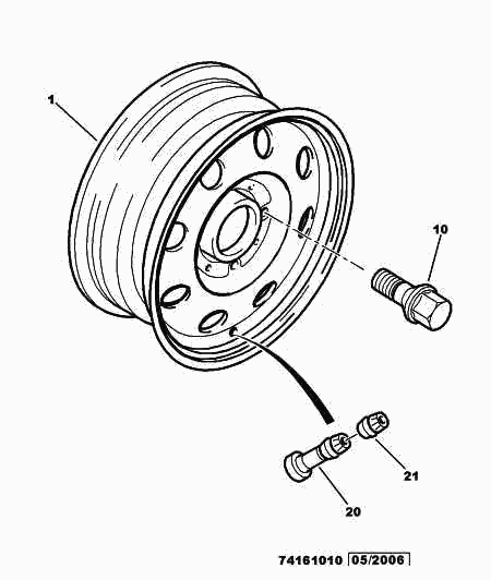 VANLEO 5405 57 - WHEEL MOUNTING SCREW autospares.lv