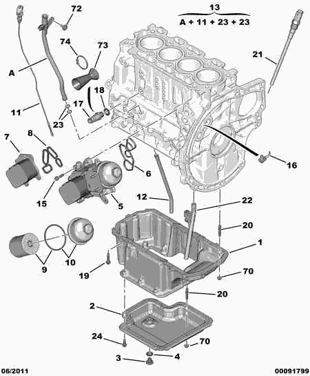 Volvo 1103 L1 - ENGINE OIL-WATER DISTRIB CHAMB autospares.lv