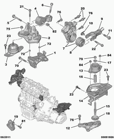 PEUGEOT 1813 H0 - Тормозные колодки, дисковые, комплект autospares.lv