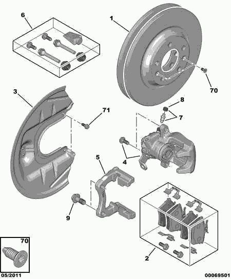 CITROËN/PEUGEOT 4254 91 - Тормозные колодки, дисковые, комплект autospares.lv