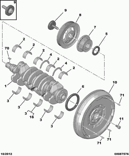 CITROËN 0516.L5 - Комплект зубчатого ремня ГРМ autospares.lv