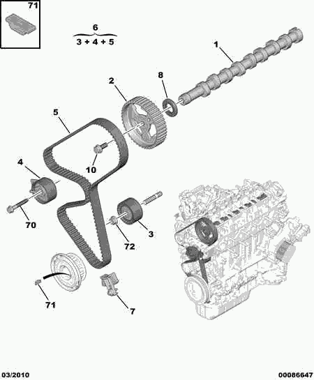 DS 16 087 474 80 - Комплект зубчатого ремня ГРМ autospares.lv