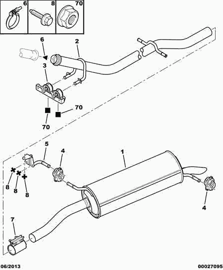 CITROËN 1736 33 - Соединительные элементы, система выпуска autospares.lv