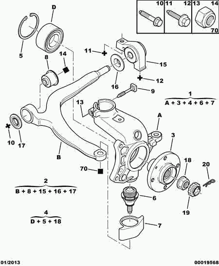 CITROËN/PEUGEOT 3523.95* - Сайлентблок, рычаг подвески колеса autospares.lv