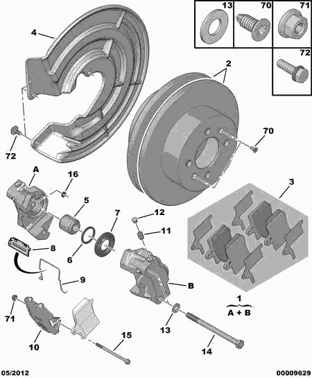 PEUGEOT 4246 W4 - Тормозной диск autospares.lv