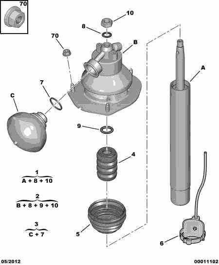 PEUGEOT (DF-PSA) 95 050 399 - Центральное гидравлическое масло autospares.lv