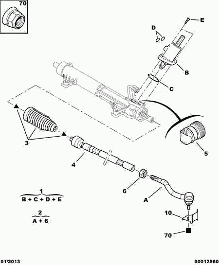 PEUGEOT 3817 59 - Наконечник рулевой тяги, шарнир autospares.lv