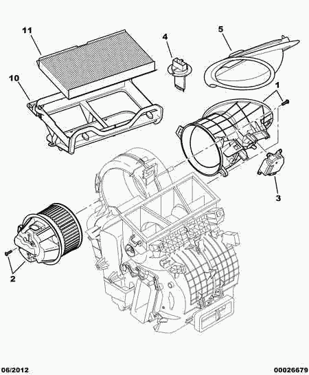 Peugeot Motorcycles 6447 NT - Фильтр воздуха в салоне autospares.lv