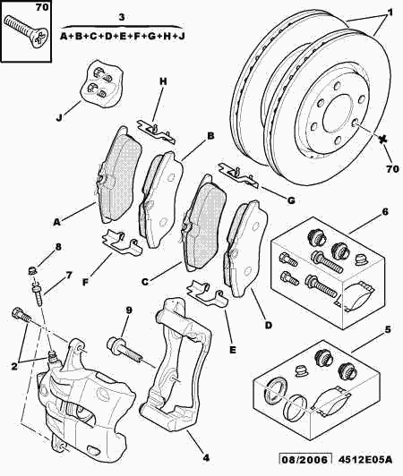 CITROËN 4253-45 - Тормозные колодки, дисковые, комплект autospares.lv