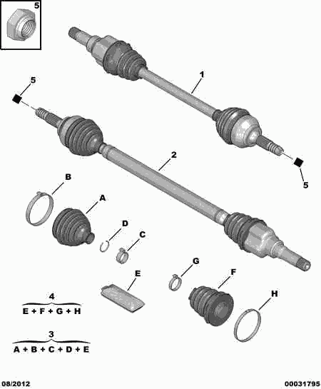 CITROËN 3273 EA - Приводной вал autospares.lv