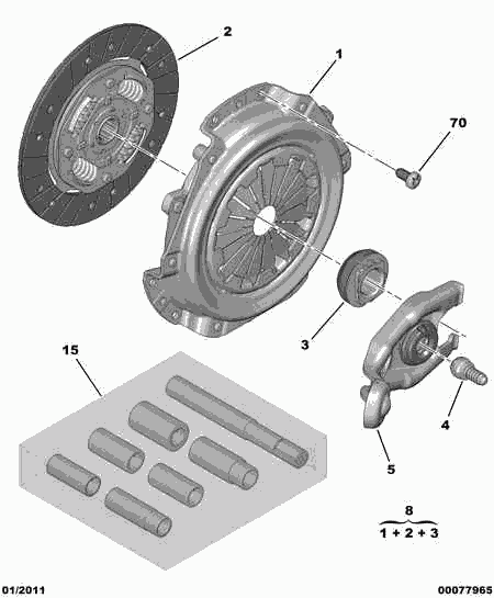 CITROËN 2052.87 - Комплект сцепления autospares.lv