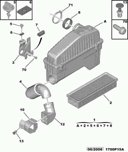 CITROËN/PEUGEOT 1444 EC - Воздушный фильтр, двигатель autospares.lv