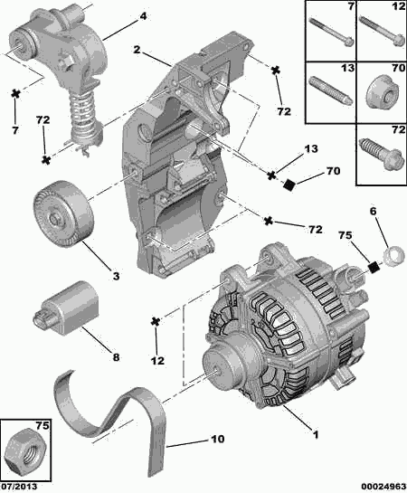 PEUGEOT 5705 CJ - Генератор autospares.lv