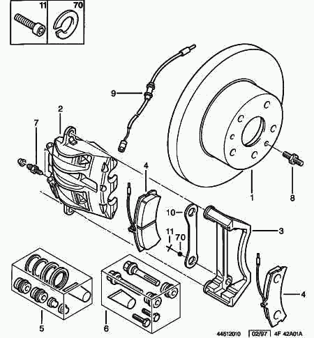 PEUGEOT 4251 17 - Тормозные колодки, дисковые, комплект autospares.lv