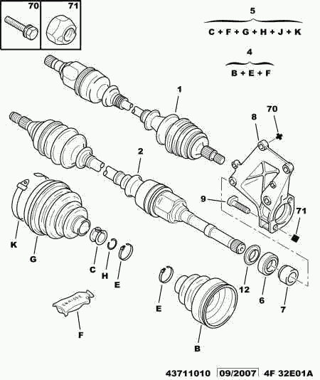 PEUGEOT 3273.CH - Приводной вал autospares.lv