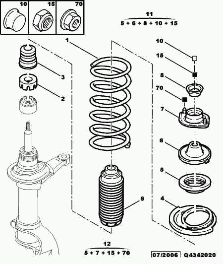 CITROËN 5038 50 - Опора стойки амортизатора, подушка autospares.lv