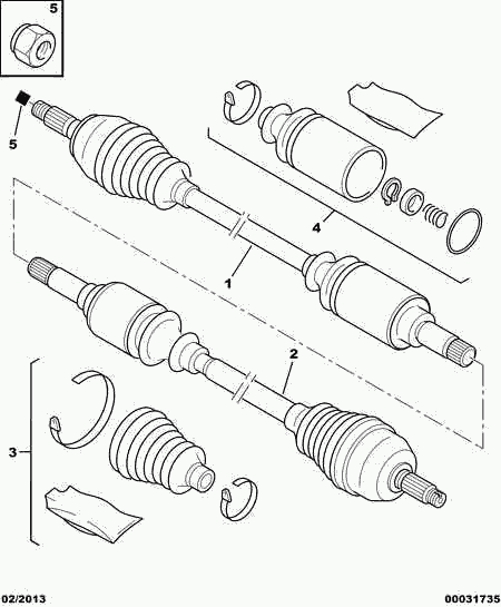 CITROËN 3293-08 - Пыльник, приводной вал autospares.lv