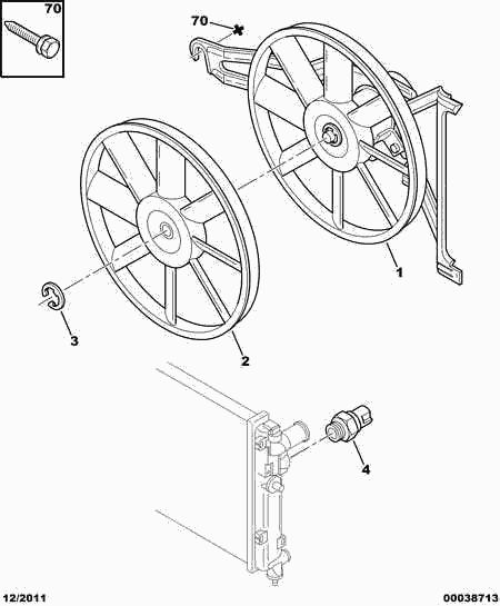 CITROËN 1254 57 - Вентилятор, охлаждение двигателя autospares.lv