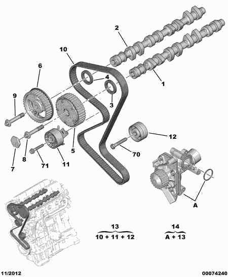 DS 16 095 255 80 - Водяной насос + комплект зубчатого ремня ГРМ autospares.lv