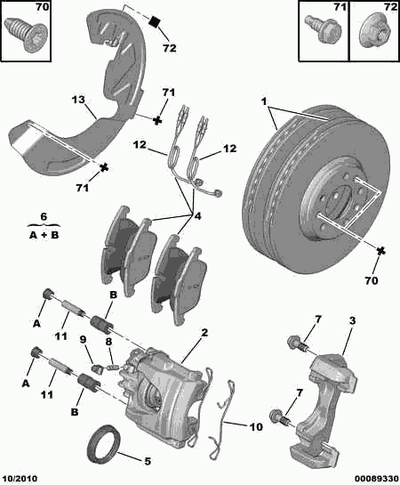 CITROËN 4254 24 - Тормозные колодки, дисковые, комплект autospares.lv