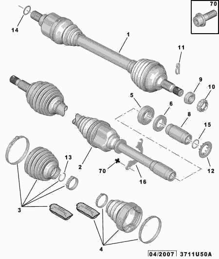 CITROËN 3272 GP - Приводной вал autospares.lv