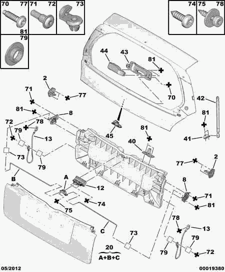 CITROËN 8731 H8 - Газовая пружина, упор autospares.lv