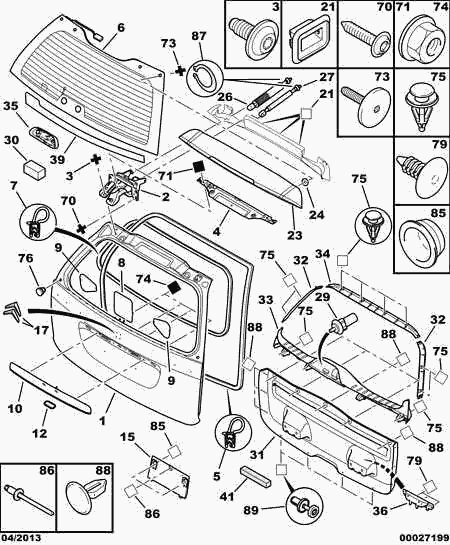 FREN-J 8707 81 - TAILGATE SEALING SHEET autospares.lv