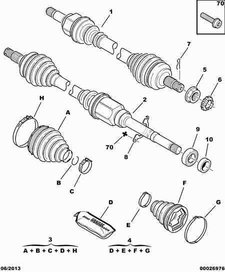 CITROËN 3272 RA - Приводной вал autospares.lv