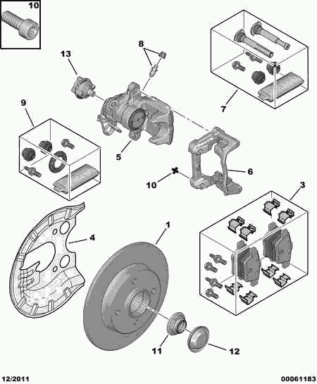 PEUGEOT 4254 32 - Тормозные колодки, дисковые, комплект autospares.lv