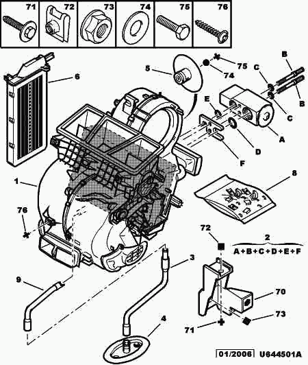 PEUGEOT 6461.G5 - Расширительный клапан, кондиционер autospares.lv