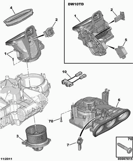 CITROËN 6441 H7 - Фильтр воздуха в салоне autospares.lv