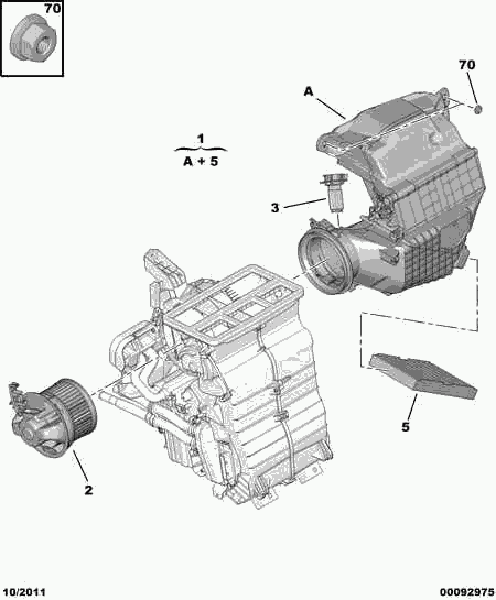 CITROËN 6445 ZA - Фильтр воздуха в салоне autospares.lv