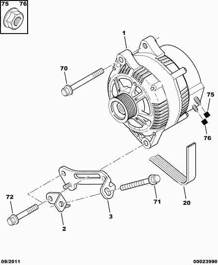 CITROËN 5705 NP - Генератор autospares.lv