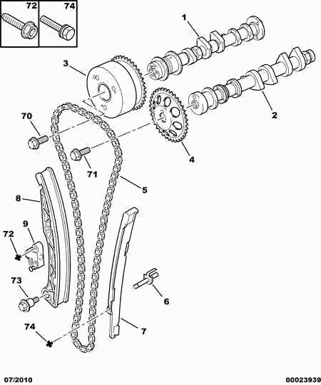 CITROËN 0849.28 - Комплект цепи привода распредвала autospares.lv