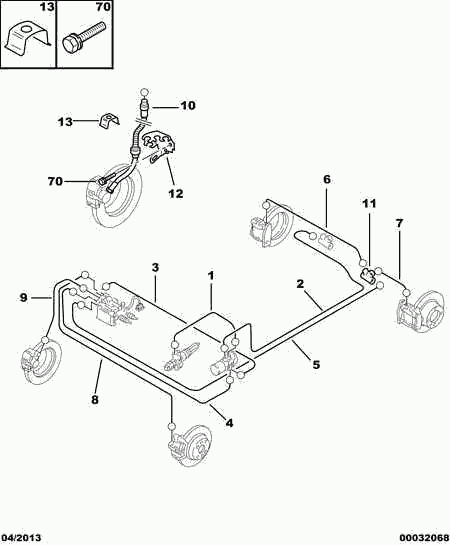 CITROËN 96 109 017 - Тормозной шланг autospares.lv